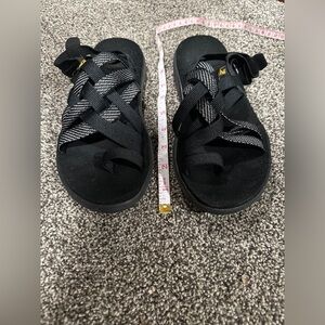 Teva Voya Strappy Toe Loop Ankle Strap Black Outdoor Hiking Sandal Women Size 6